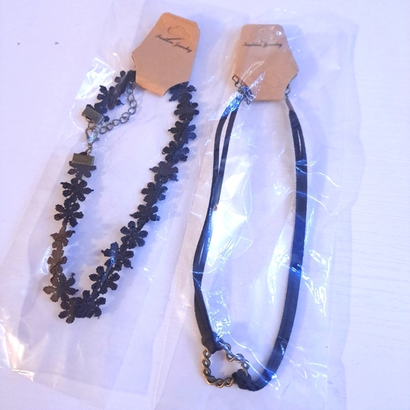 Black chocker necklaces ☆new☆ - Picture 1 of 4